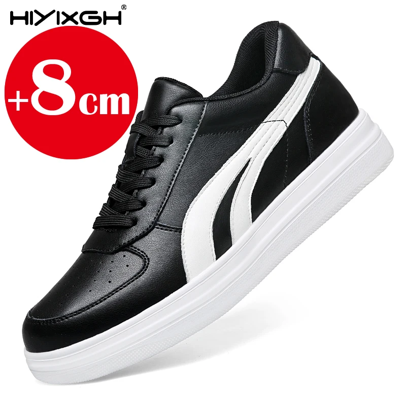 

Men Elevator Height Increase Shoes Sneakers Shoes for Men 6cm Sports Casual Invisible Inner Heightening 8cm White Shoes