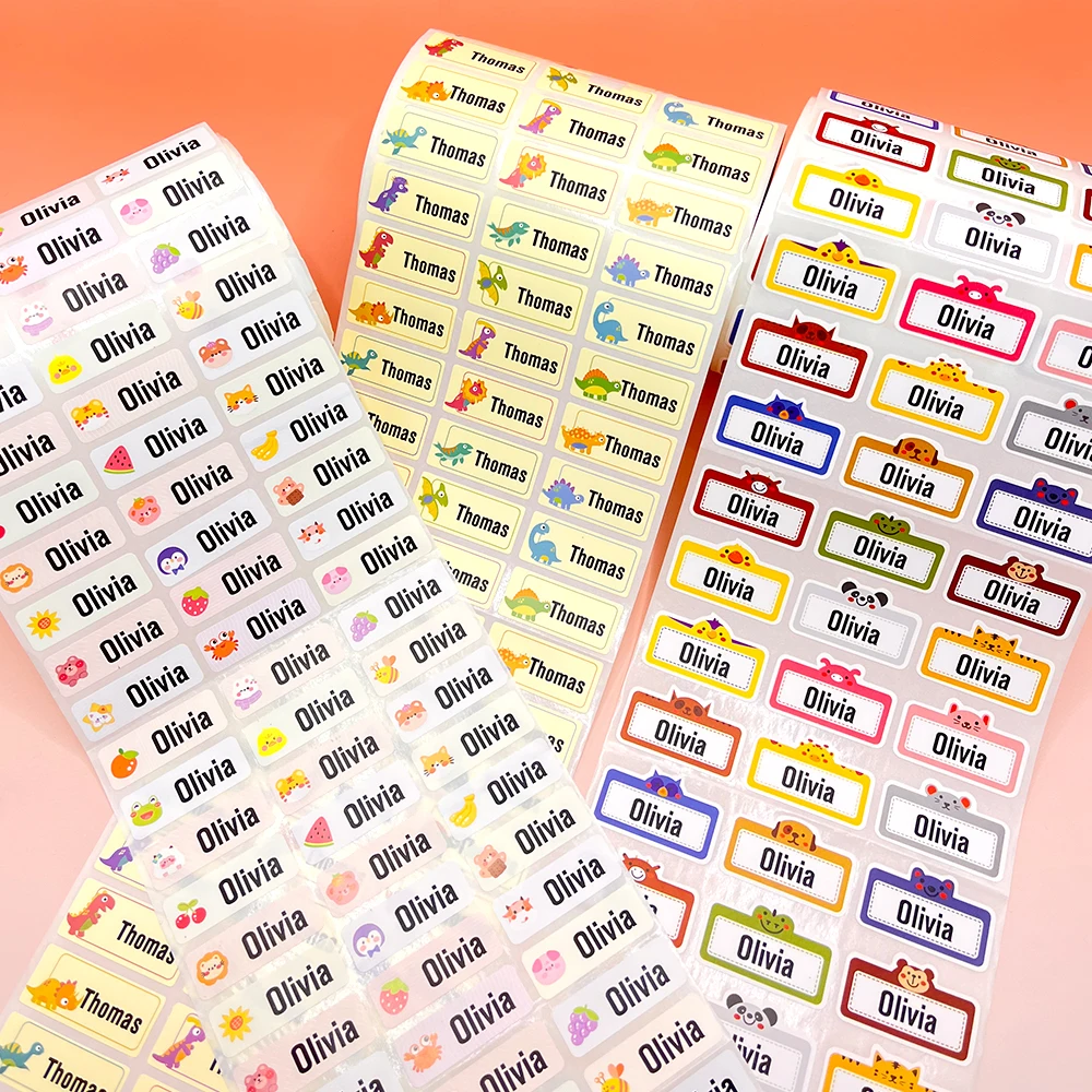 Custom Hebrew Name Sticker Personalized First Name Waterproof Stationery Decals Adhesive Label Children Bottle Tag for Kids