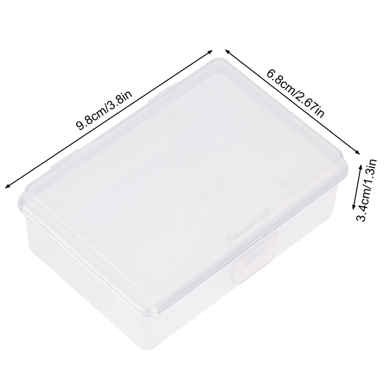 

AO 1pc Small Semi-Transparent Plastic Cards Cases Folder Matte Flip-Top Jewelry Box Accessories Storage Organize Packaging Boxes