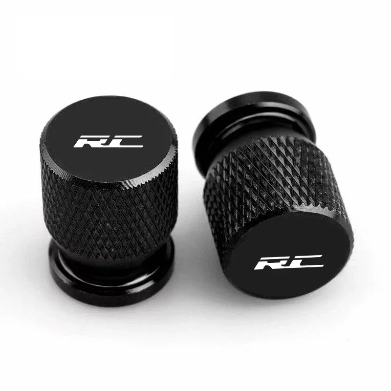 For KTM RC 125 200 390 2013 - 2019 All Years CNC Accessories With LOGO RC 2pc Motorcycle Tire Valve Air Port Stem Cover Cap Plug