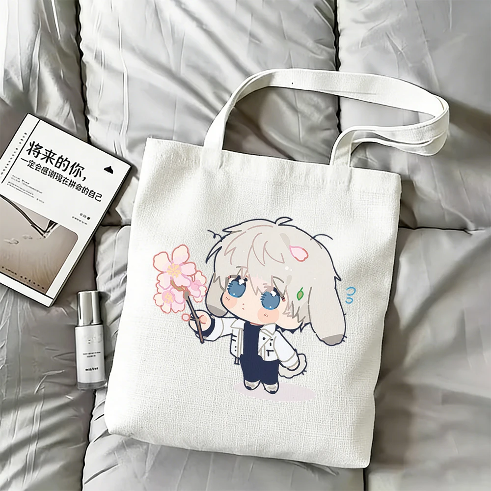 

Новая холщовая сумка 35x40 см с изображением кролика Ксавье Шэнь Синхуэя из мультфильма Love and Deepspace, аниме-косплей, на одно плечо, подарок для фанатов