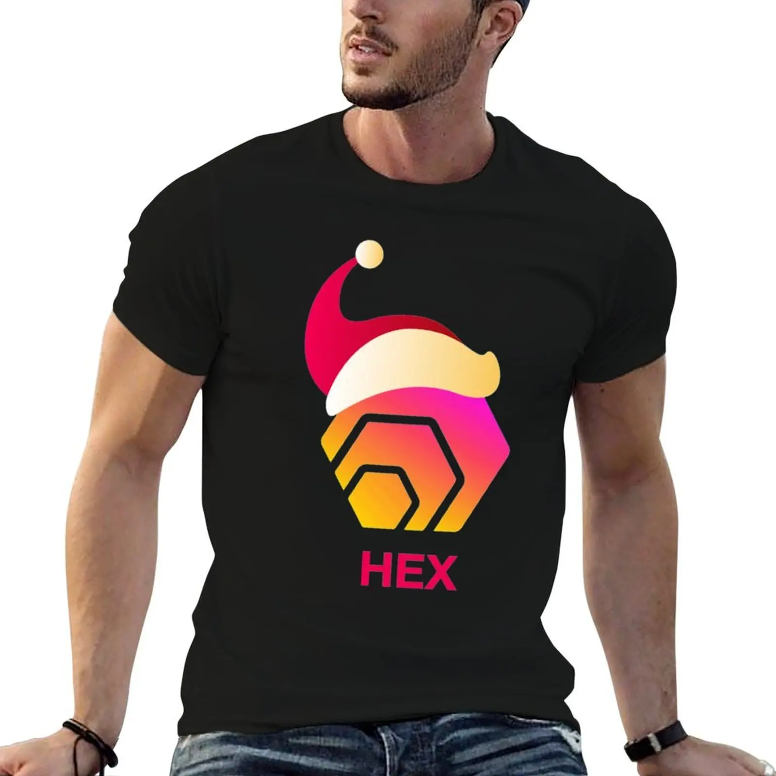 

Christmas HEX Crypto Currency Logo T-Shirt black cotton t-shirt plain for man package man t shirt designer T-Shirt