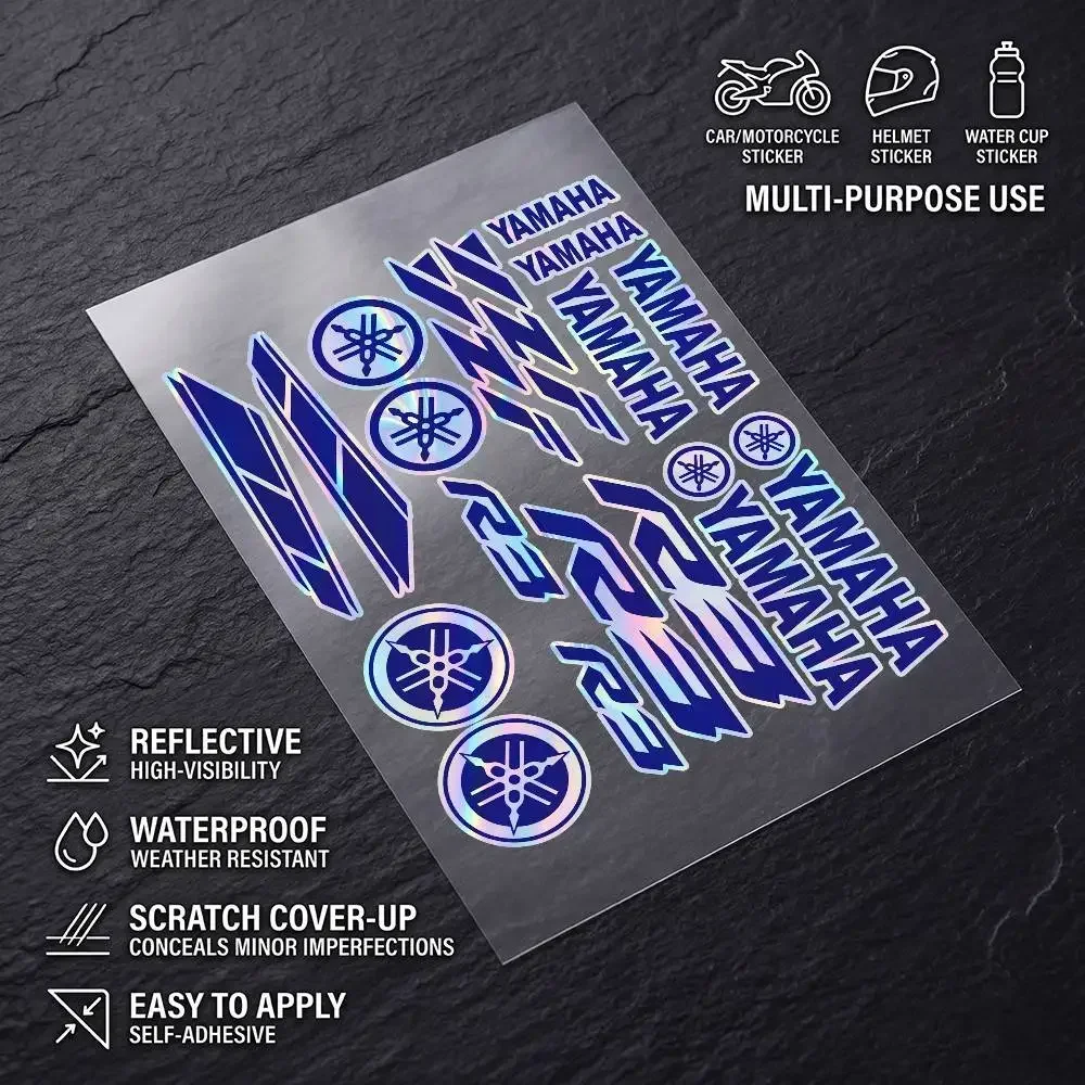 LASER STICEKRS FOR YAMAHA YZF R3 Safety Reflective Waterproof Auto Decal Scratch Cover Universal Bike Helmet Mug Refrigerator