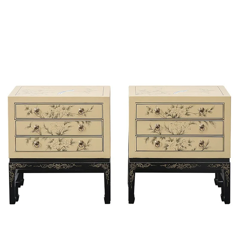 

Painted chest of drawers, lockers, solid wood porch decoration high-end furniture