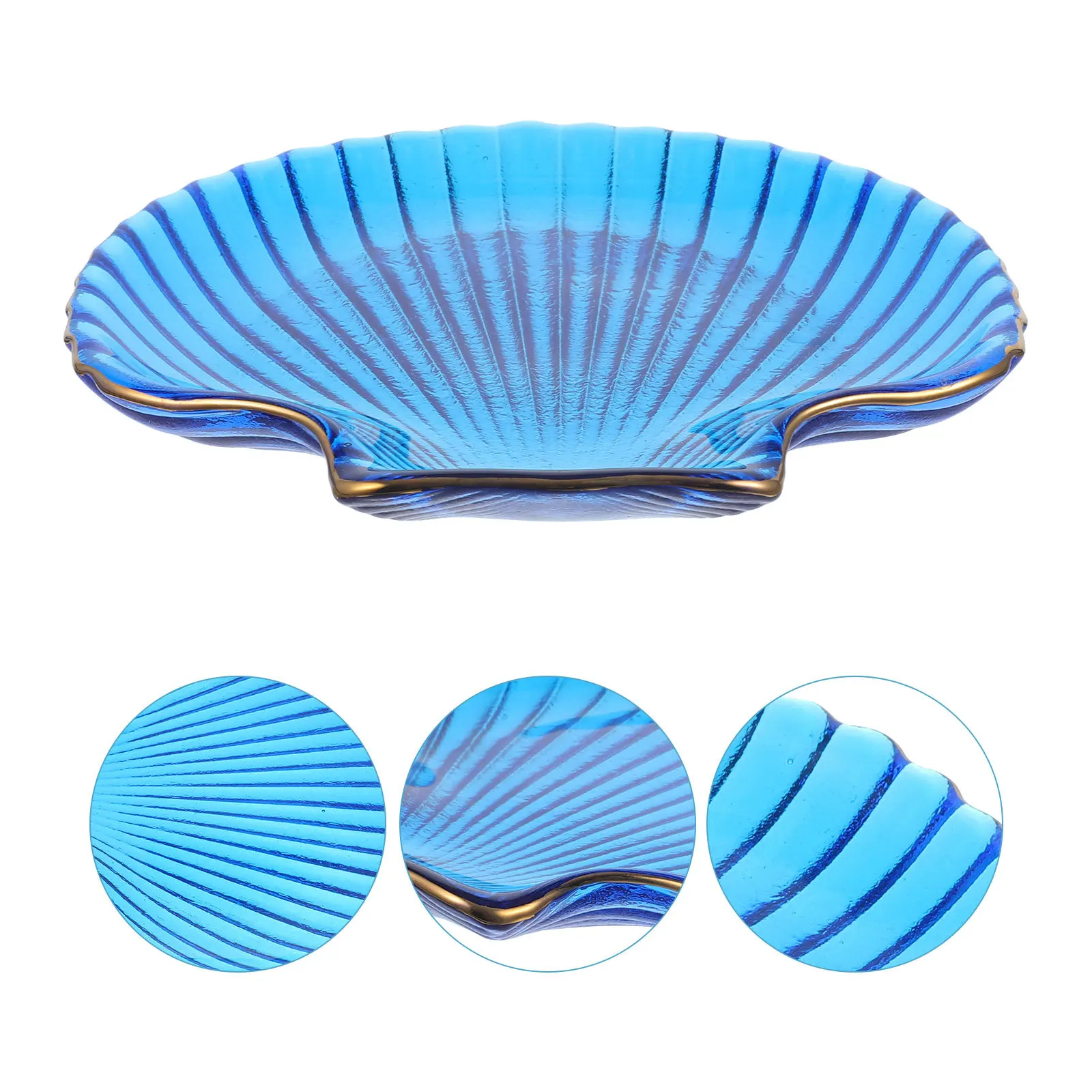 

Creative Ocean Theme Shell Plate Party Food Snack Tray for Wedding Dessert Catering Glass Dish