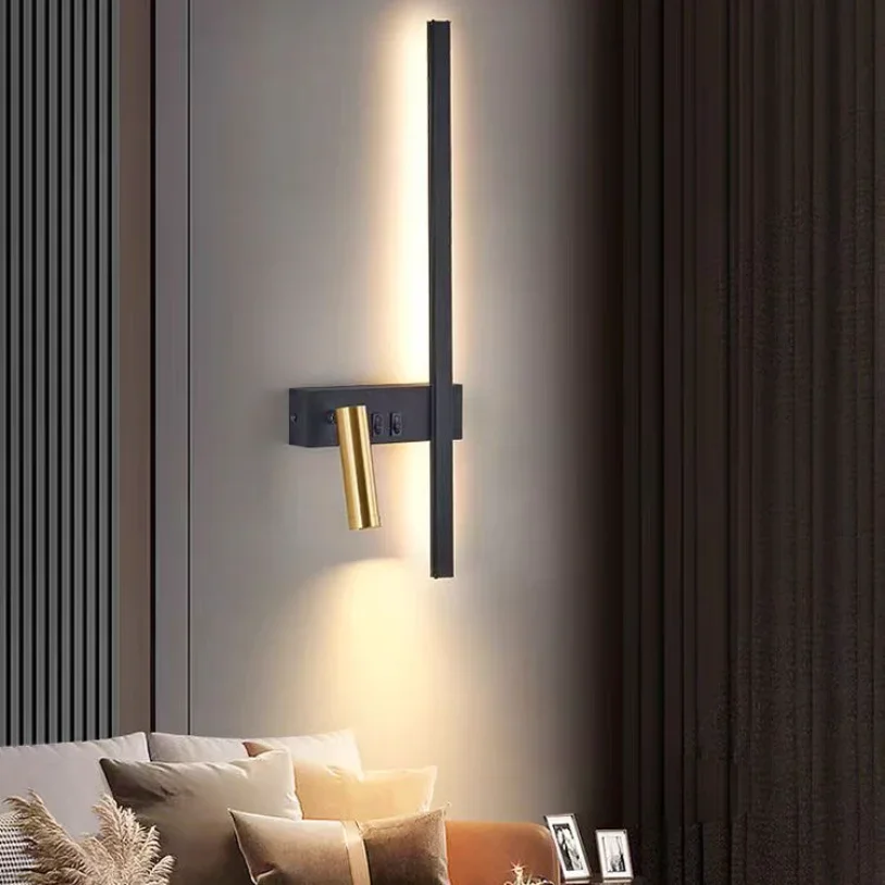 

Led Spotlight for Bedroom Bedside Hotel Wall Lamps Fixture Modern Living Room Reading Light Sconce Light Luminaire Background