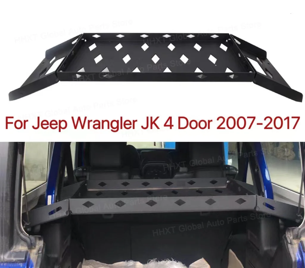 

Car Tailgate Trunk Storage Rack Luggage Shelf For Jeep Wrangler JK 2007-2017 4Door Rear Cargo Racks Accessories