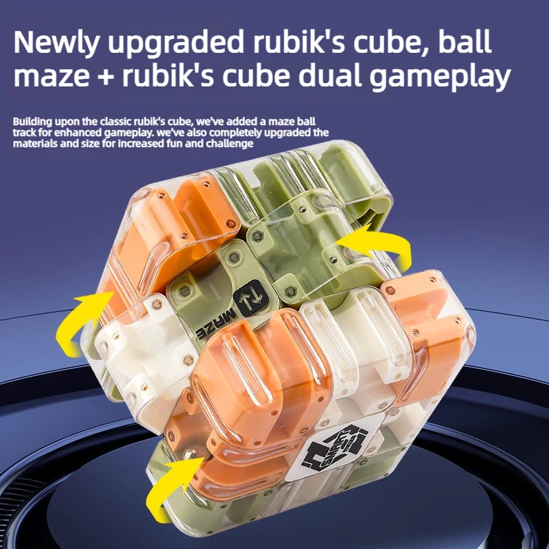 3D Marble Cube Maze Puzzle for Parent Child Competition Stress Relief Brain Teaser Game Enhancing Logical Thinking Adults