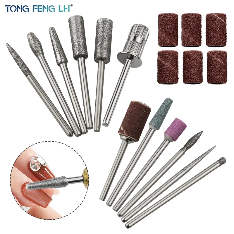 2.35mm Shank  Nail Art Electric File Drill Bits Polishing Grinding Head Manicure Pedicure Machines Tool Accessories Set