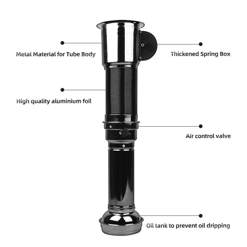 Gourmet BBQ Accessories Commercial Restaurant Korean Retractable Extractor Fan Sucker BBQ Exhaust Pipe
