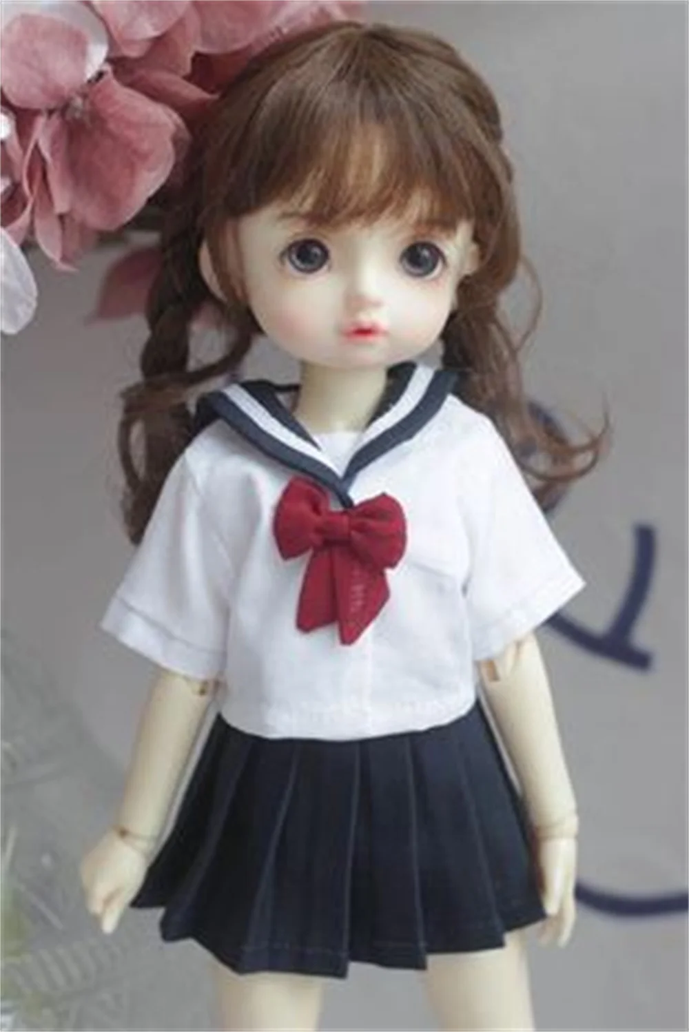 

BJD Clothing Suitable for YOSD &MSD &1/6&1/4 Sailor suit set two-piece BJD Doll accessories