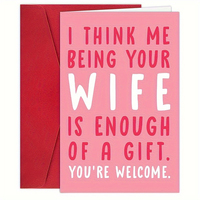 1pc,Husband Birthday Card from Wife - Husband Valentines Day Card Funny - Anniversary Cards for Him - Funny Birthday Card For Me