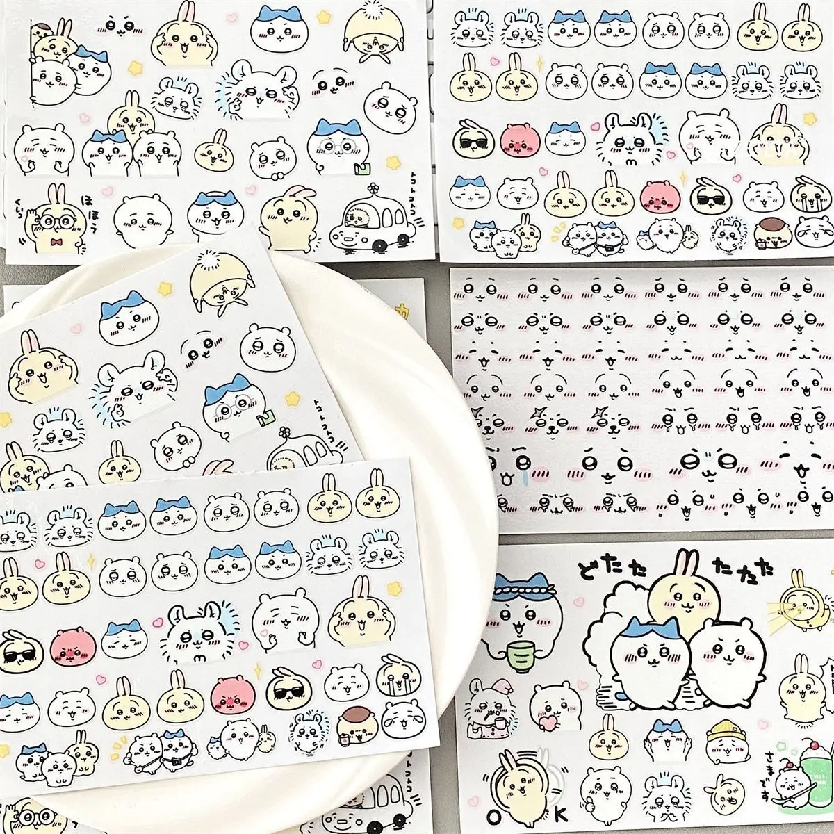 Chiikawa cristal transferência adesivo copo hachiware usagi adesivo diy à prova dwaterproof água e resistente a riscos dos desenhos animados diy adesivo criativo