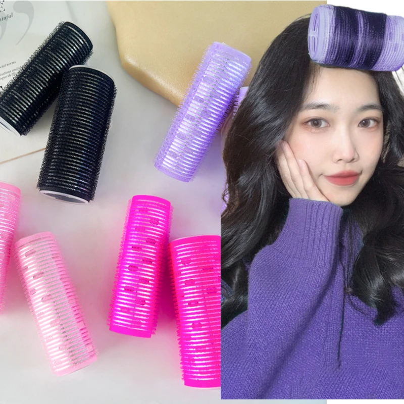 Rodillos de pelo autoadhesivos de 3 estilos, peluquería para uso doméstico, rodillo de peinado mágico DIY, rizador de pelo para mujeres, herramientas de belleza grandes