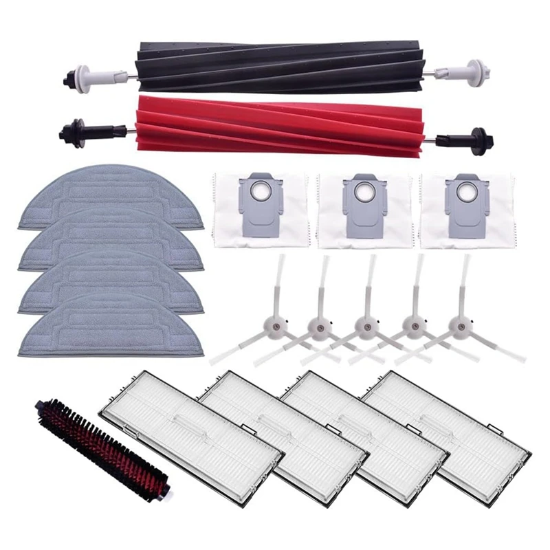 Para roborock s8 pro ultra robô aspirador de pó escova lateral principal filtro hepa mop pano sacos pó peças reposição