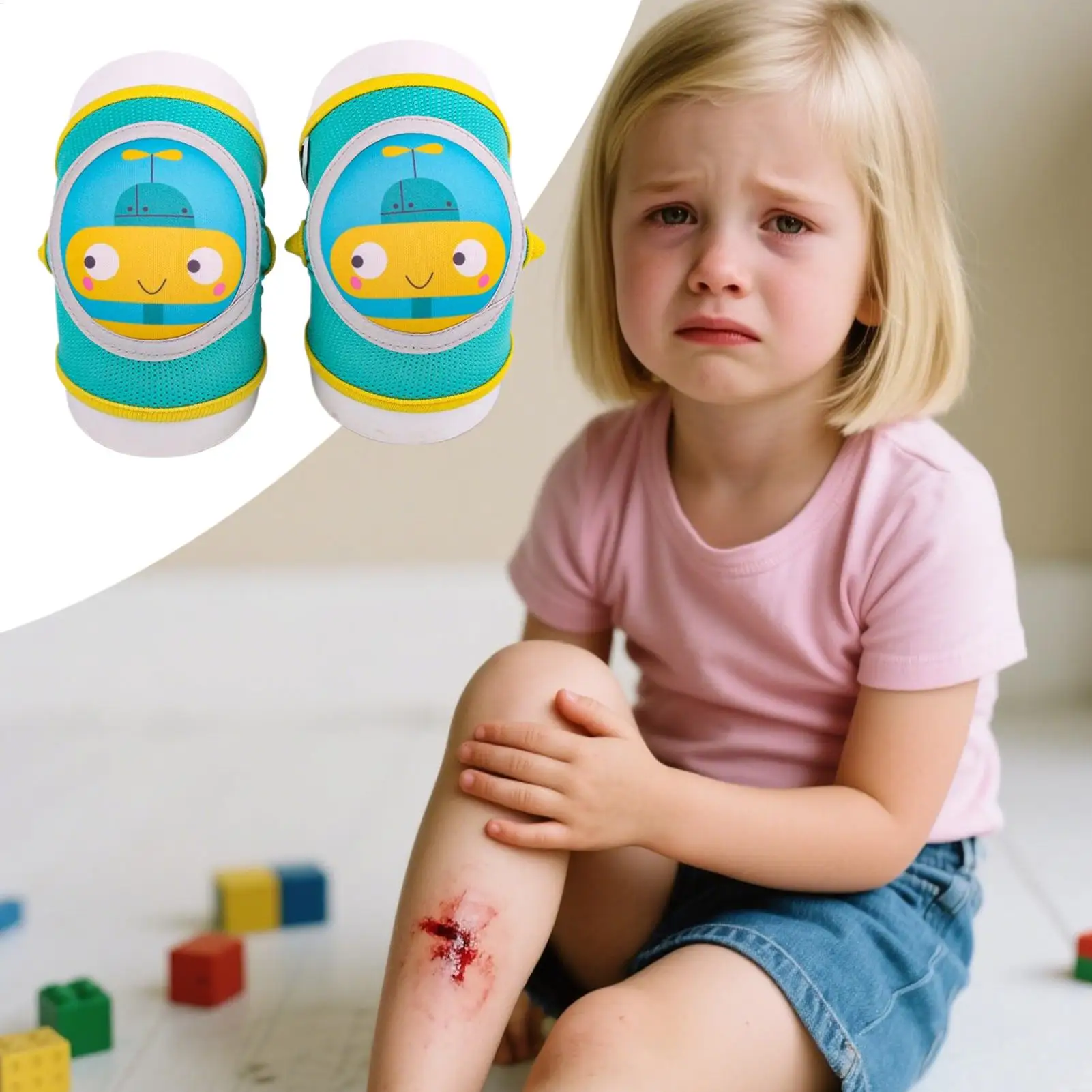 الطفل الزحف منصات الركبة 0-5 سنوات تنفس الاطفال دعامة الركبة واقية دعامة مرنة للبنين المشي الدراجات الدراجة التزلج #4