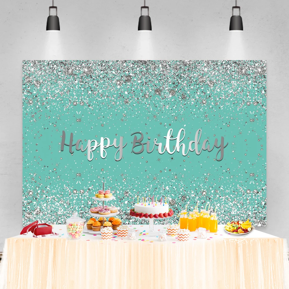 Laeacco Schwarz Gold Glitters Glücklich Geburtstag Party Fotografie Hintergrund Name Angepasst Portrait Vinyl Hintergrund Für Foto Studio