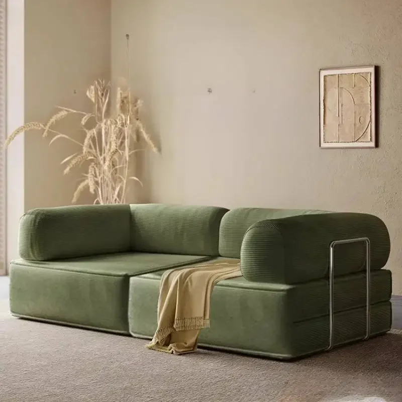 

Large Green Living Room Sofas Filler Armrest Nordic Lazy Compressed Sofas Salon Armchair Modern Divani Soggiorno Home Furniture