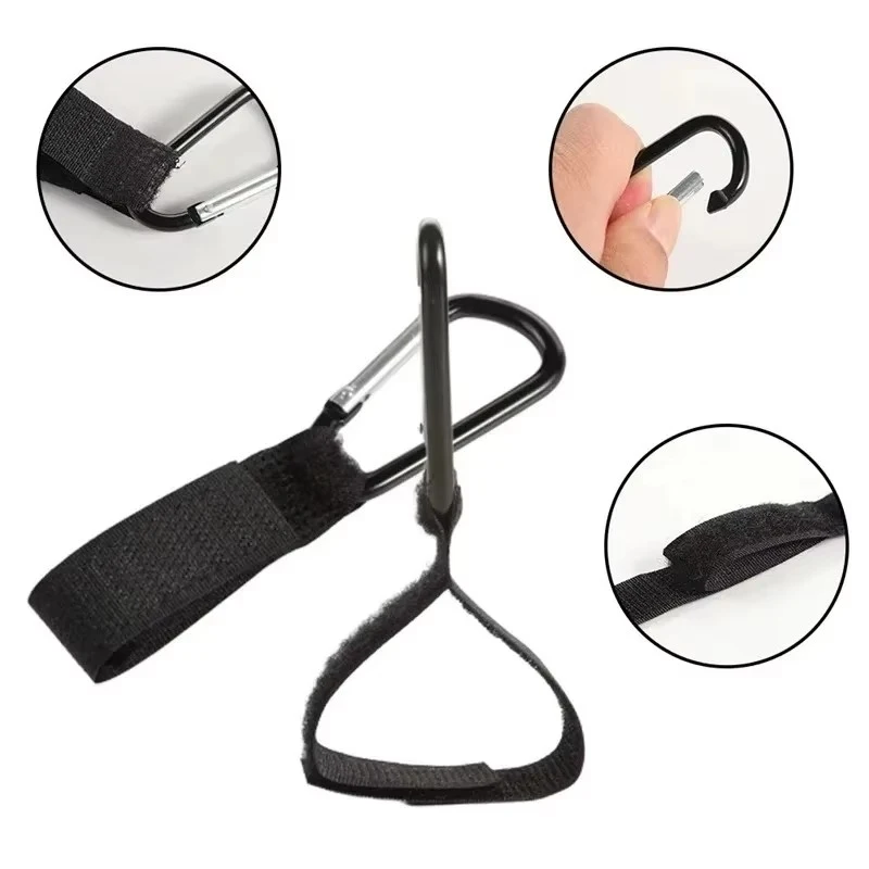 

1-8pcs baby stroller hook clip aluminum alloy carabiner cart organizer diaper bag shopping pram hook hanger stroller accessories