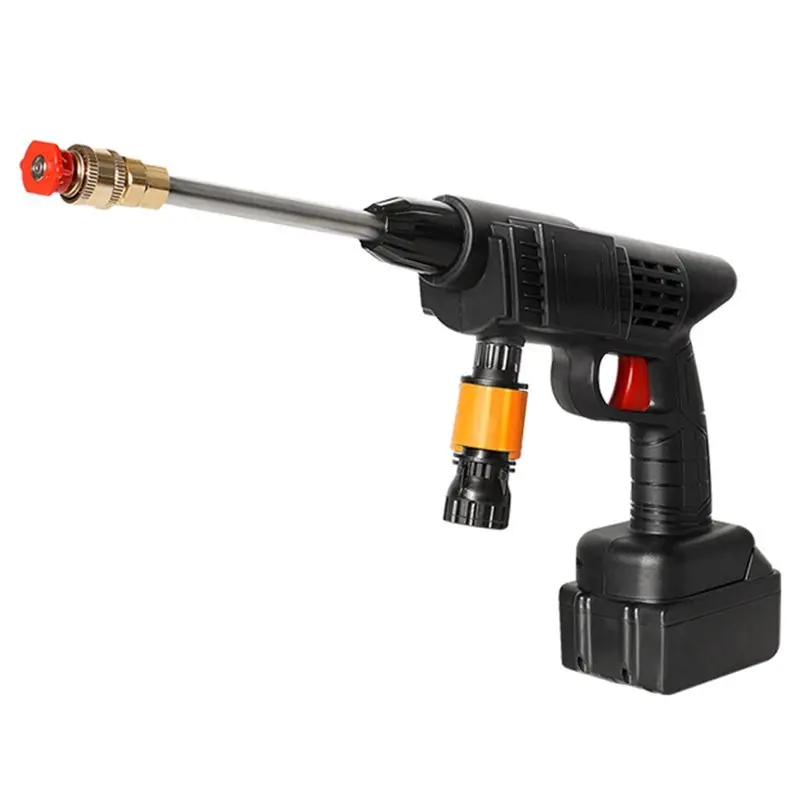 EU Plug Car Wash Water Machine With Li- Battery High Pressure Car Washer Wireless Gun Self Priming Sustained Cleaning