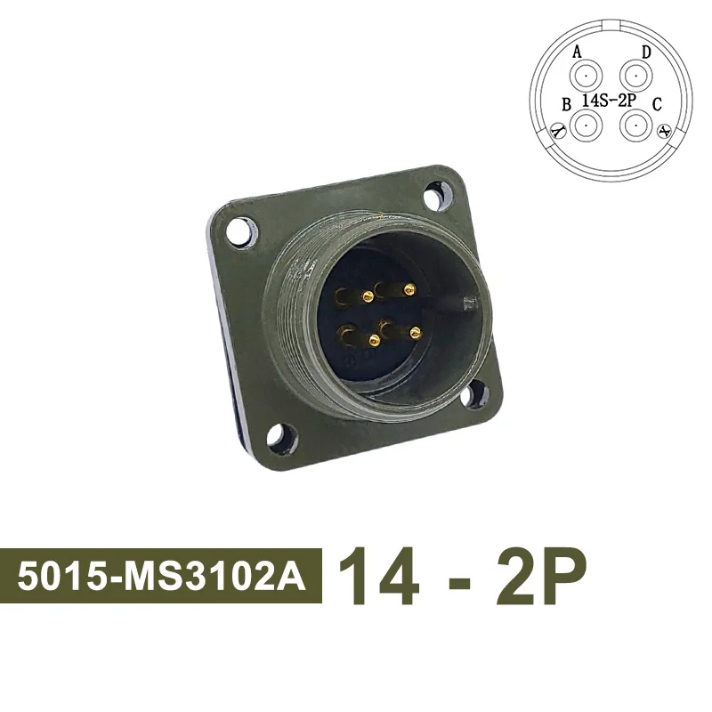 Mil std ronde connector ms3102a 14s-2 14s-5 14s-6 MIL-C 5015 militaire specificatie connectoren ms3106 ms3108 stekker & stopcontact