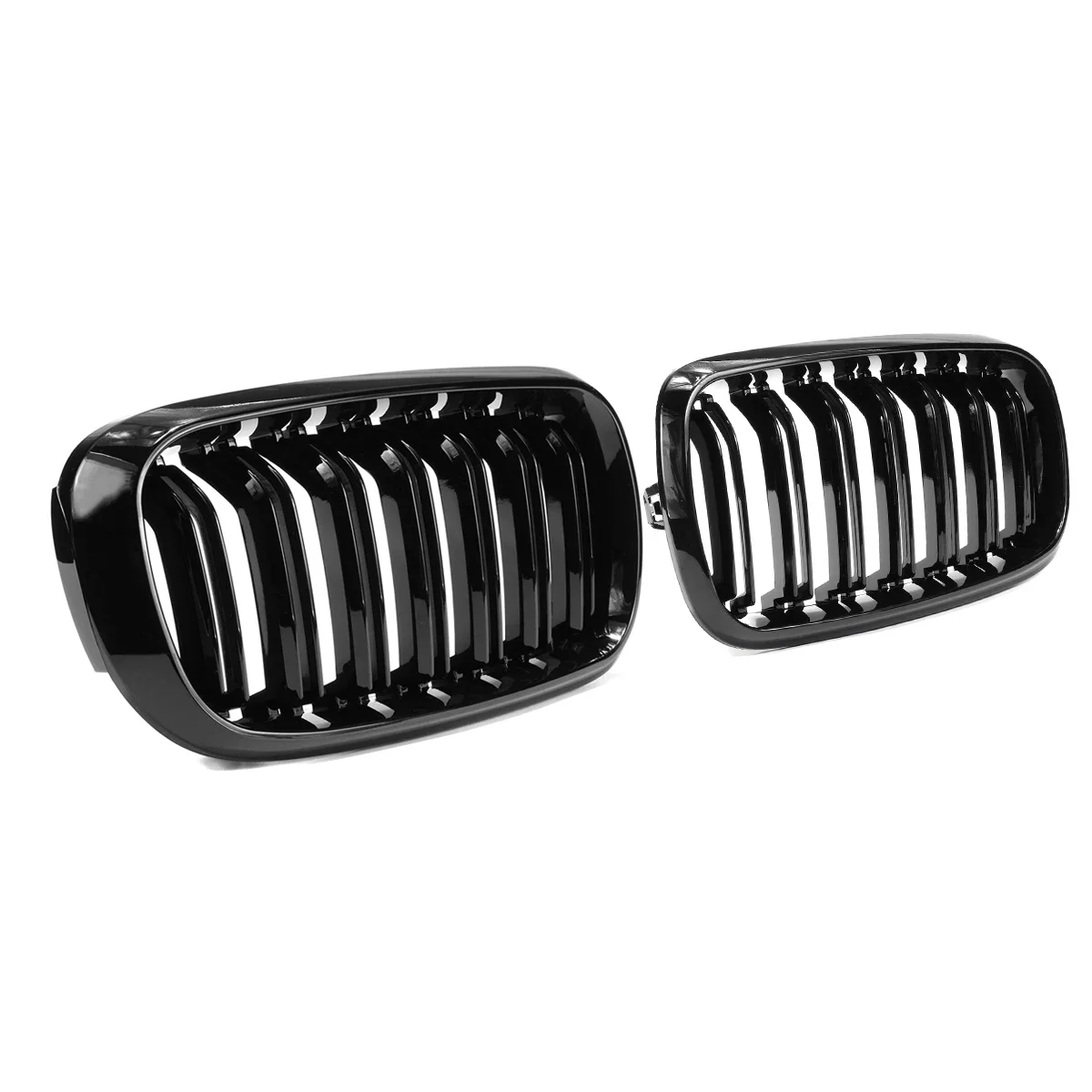 for  Car Double Slats Front Kidney Racing Grille Replacement For BMW F15 F16 X5 X6 2014 2015 2016 2017 Racing Grills