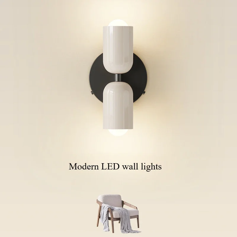Minimalist Colorful Glass Wall Light Nordic Bedroom Bedside LED Lighting Fixtures E27 Chilren's Room Study Background Wall Decor