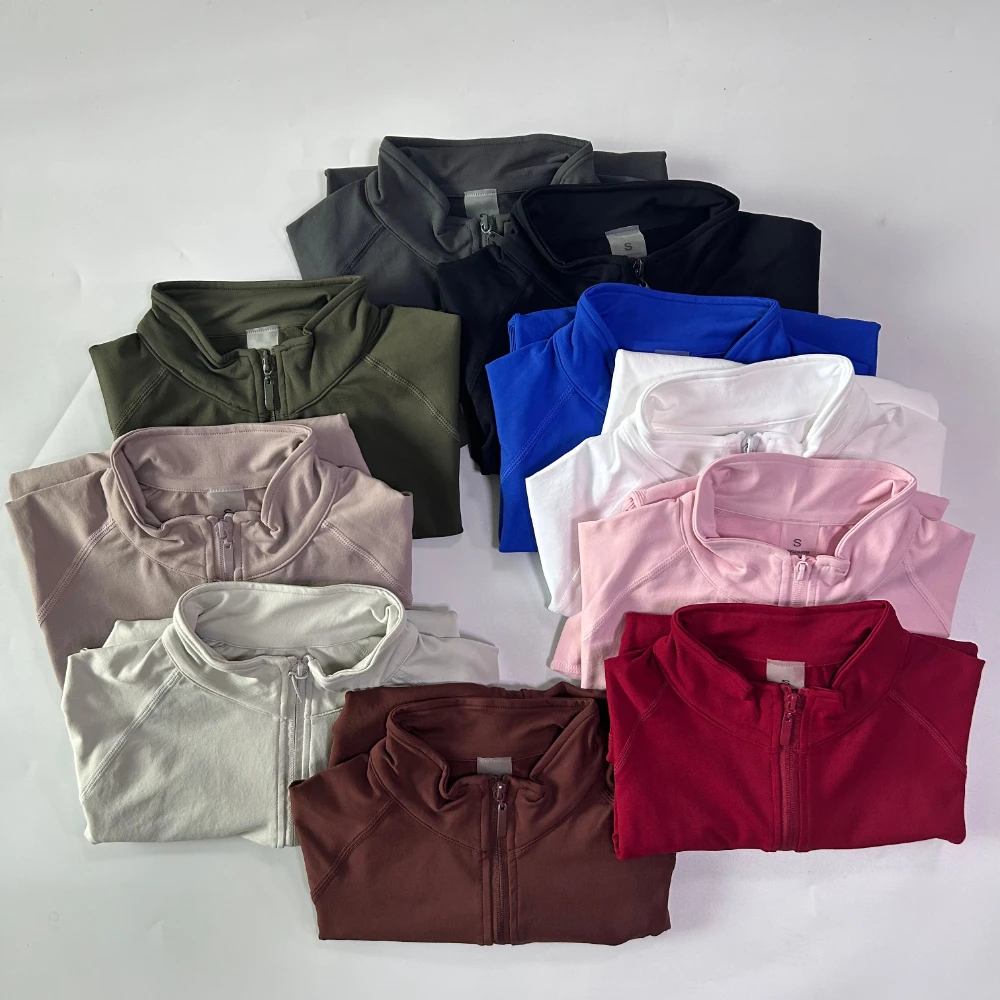 Pericic Sports Zippy Jacke Damen Nahtlose Langarm-Gym-Oberteile Reißverschluss-Laufjacken Fitness-Activewear Yoga-Kleidung – Detail 5