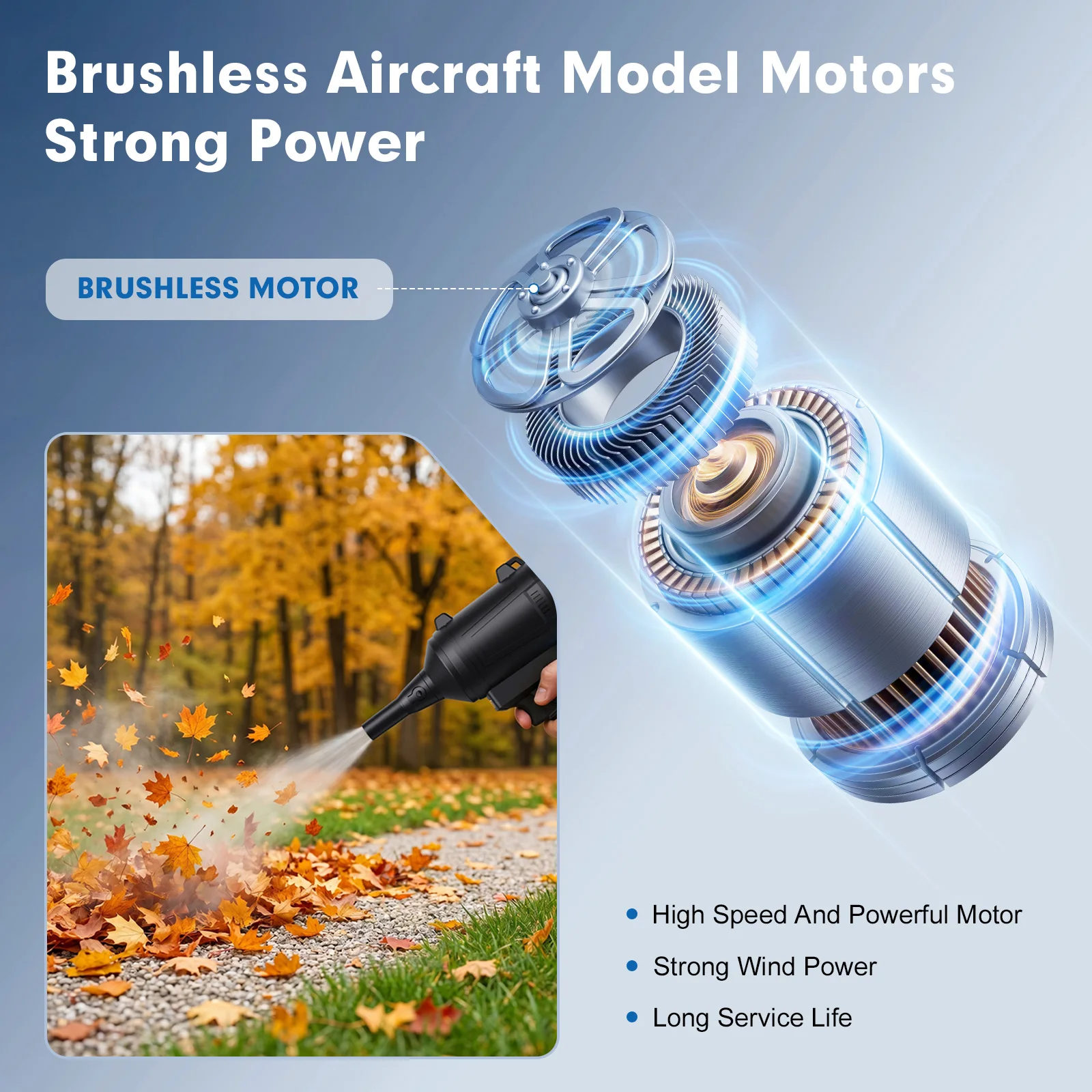 Bonacell Cordless Dust Blower For Makita 18V Battery BL1830 BL1840 BL1850 BL1860 Portable Electric Dust Blower Tool Battery