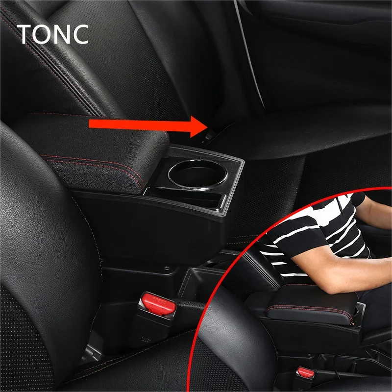 For Peugeot 207 Armrest for Peugeot 207CC Interior Center Armrest Storage Box Without USB Car Accessories