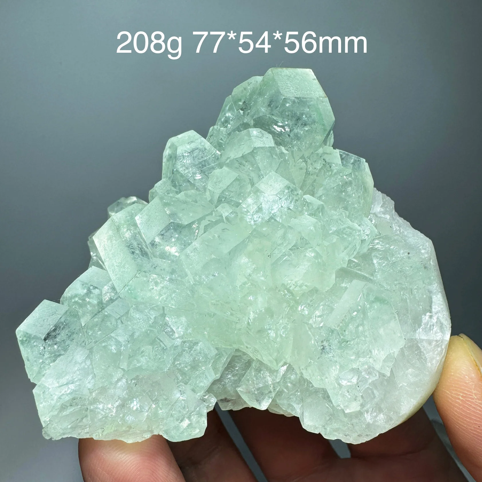 208g Natural India Green Apophyllite Mineral Specimen Crystal Quartz Cluster Healing Stone Home Decor