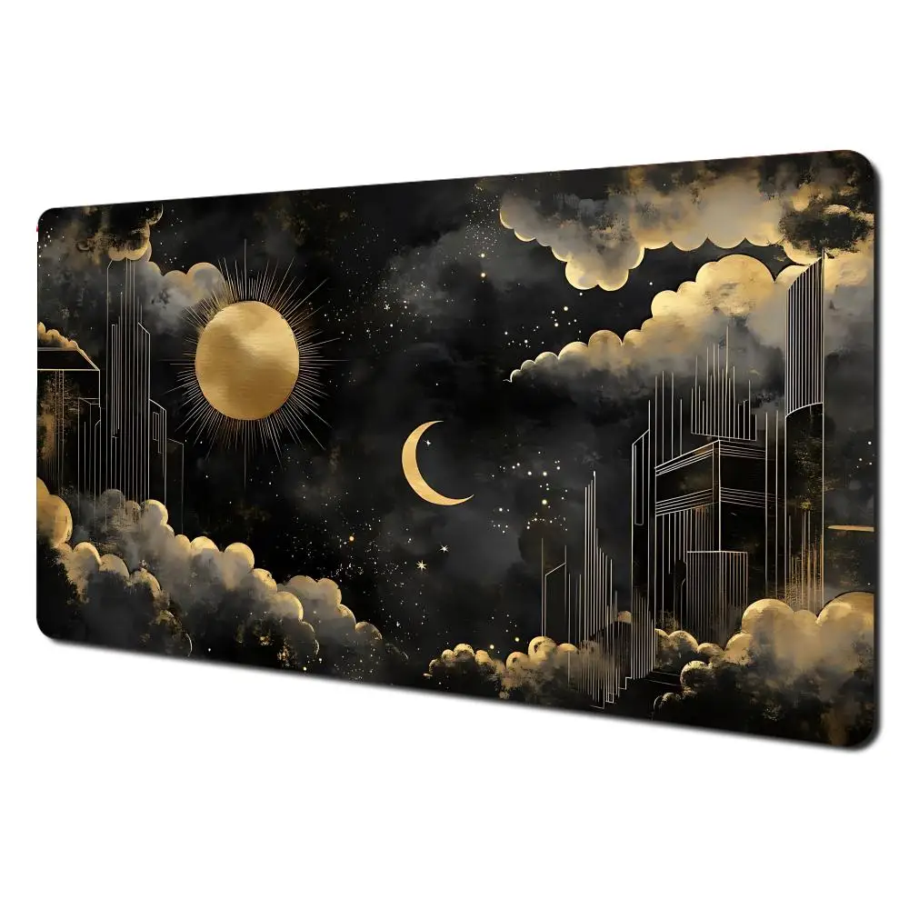 

Мечтательный коврик для мыши «Звездная Луна», большой игровой нескользящий аксессуар для компьютера, ноутбука, стола, эстетический офисный коврик для планшета, мини-коврик для ПК