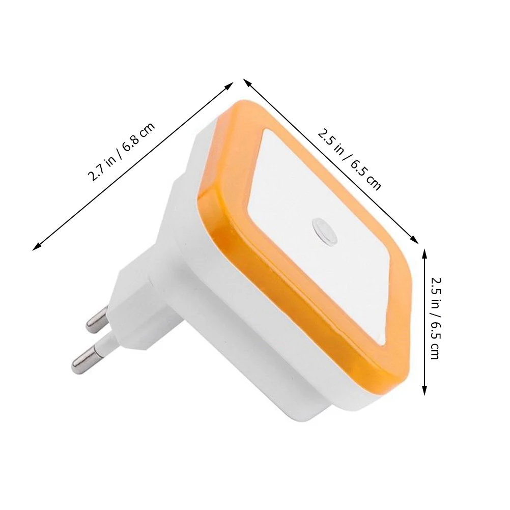 

Led Night Light 0.5W Square Plug In Dusk To Dawn Sensor Auto On Off Warm Yellow Light For Bedroom Baby Room Hallway Stair