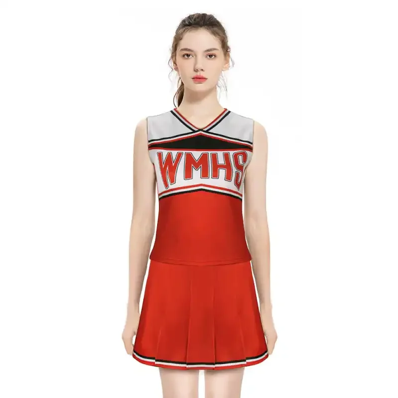

Glee Cheerios Cheerleader Cosplay Costume High School Glee Club Cheerleading Varsity Cheerios Fancy Dress Girl Uniform Takerlama
