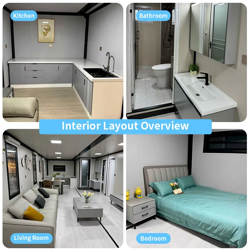 20ft/30ft High End Expandable Folding Container House Prefab Portable Steel Tiny Villa 3 Bedroom with Toilet Bathroom