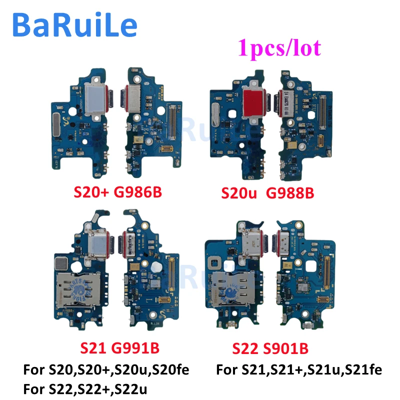 BaRuiLe USB Charging Port Connector Flex For Samsung S23 S22 S21 S20 Plus Ultra G981B G991B G998B S901B S908B S911B G991U S20FE