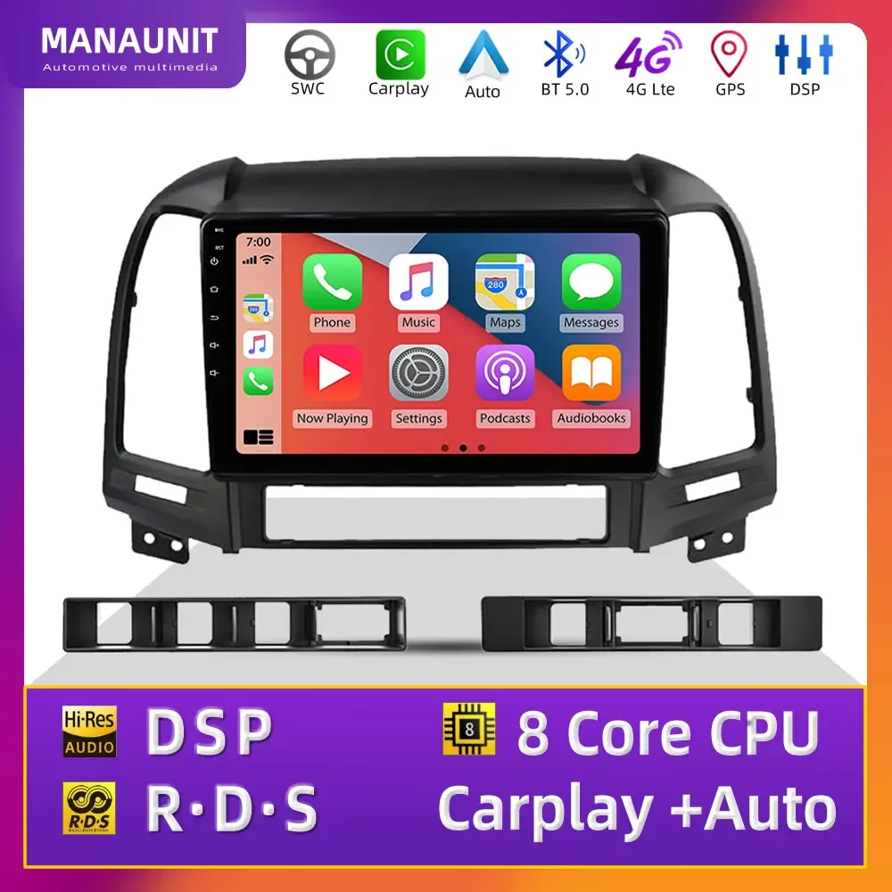 Untuk Hyundai Santa Fe 2 Multimedia Player mobil IX45 2006-2012, Carplay, mobil Android, Radio, navigasi, GPS,Stereo,Head Unit,DVD,BT5