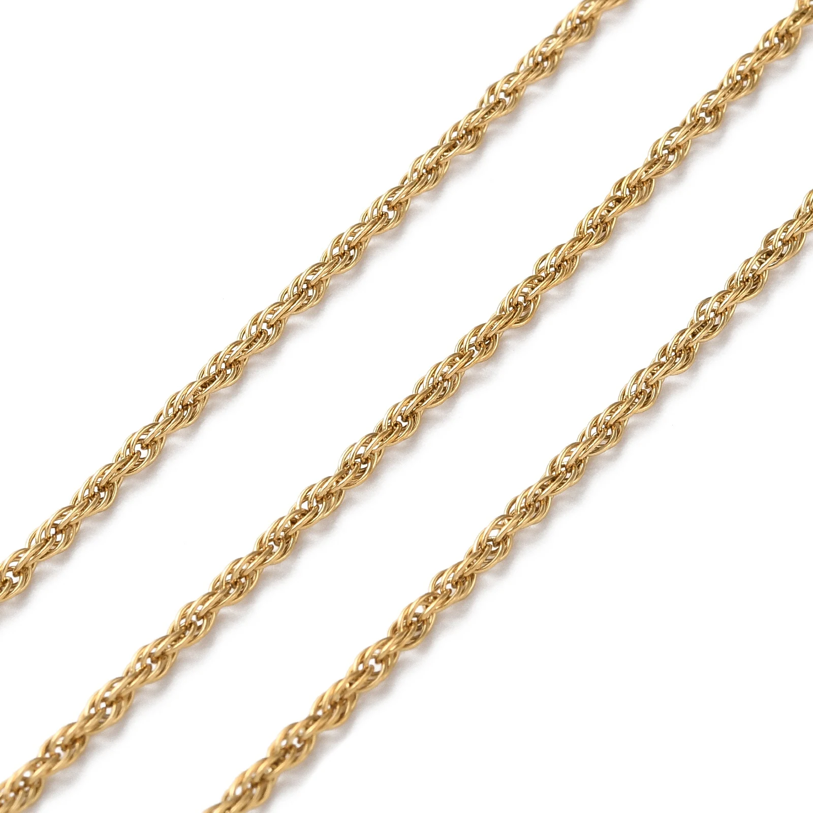 

10m Twist Rope Chains 1.7mm Stainless Steel Soldered Link Chain Bulk for Women Men DIY Bracelet Necklace Jewelry Making Supplies