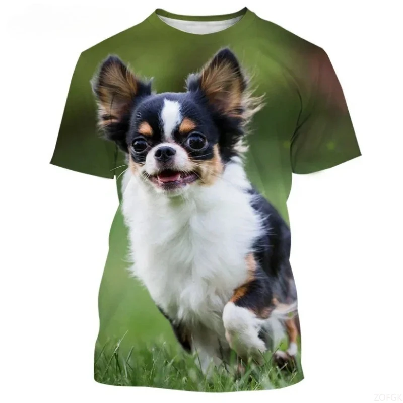 

2025 New Casual Breathable T-shirt Cute Dog 3D Printed Harajuku Men and Women Loose Short Sleeves