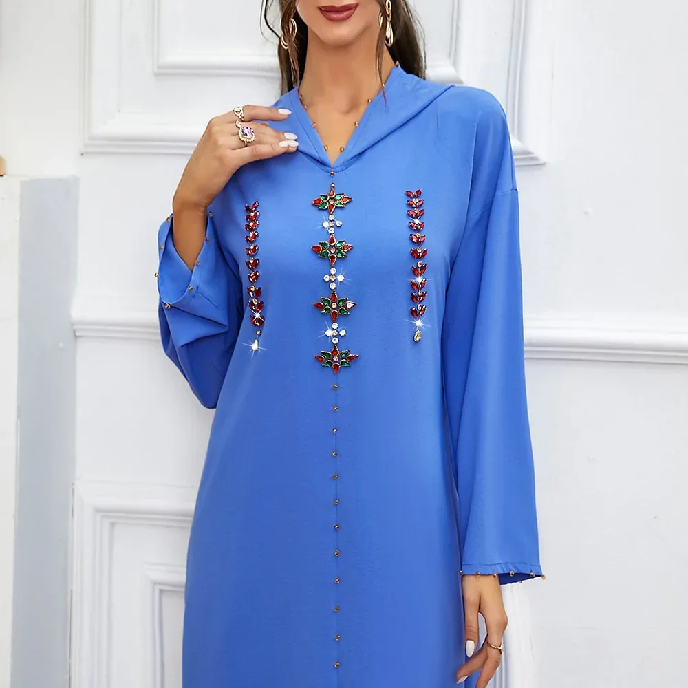 

Ramadan Eid Mubarak Abaya Dubai Djellaba Women Turkey Muslim Fashion Long Dress Kaftan Robe Femme Musulmane Vestidos Jalabiya