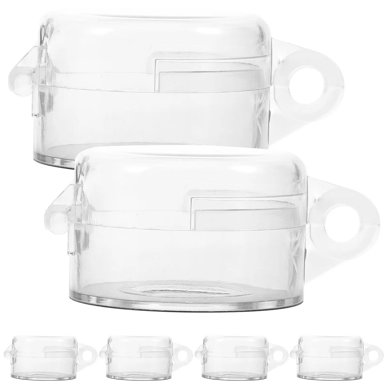 6Pcs Emergency Button Cover Clear Protective Flip Case Durable ABS Button Protector for Industrial Machines Home Use