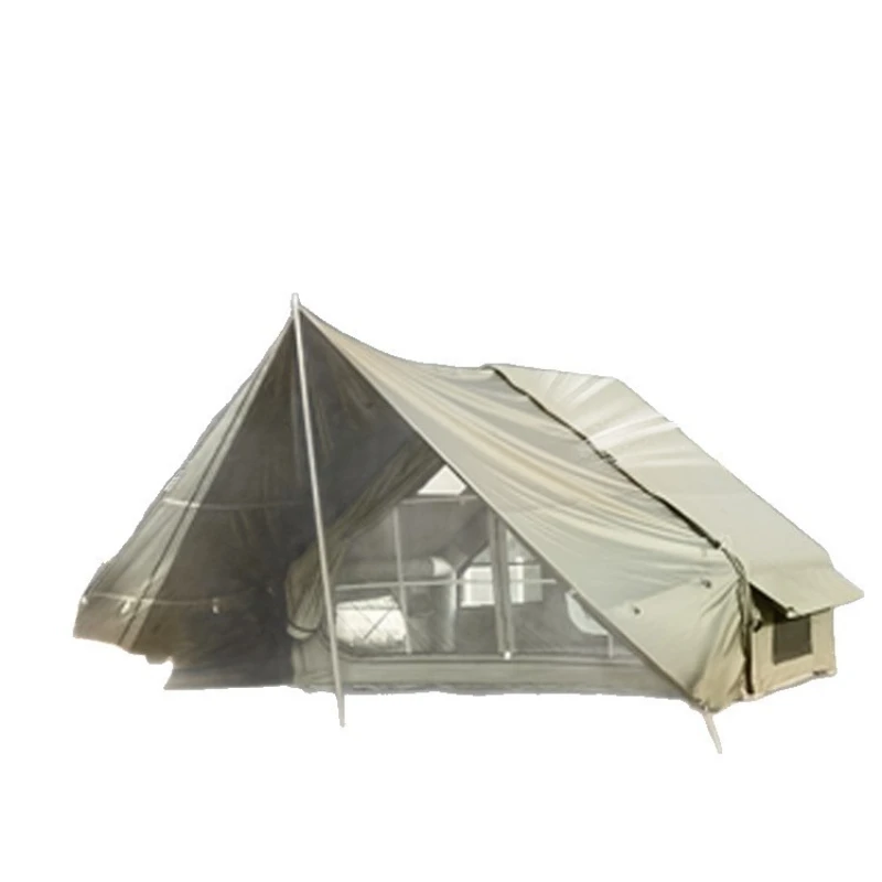 

Outdoor camping inflatable tent 6 + 6 flat light luxury four-season universal camping overnight large space rainproof and warm