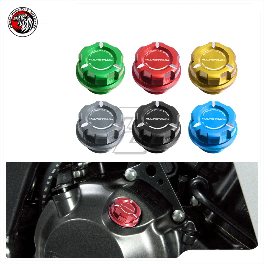 

Motorcycle Engine Oil Cap Bolt Screw Filler Cover Case for Ducati Multistrada 950 1200 1260 S/AIR