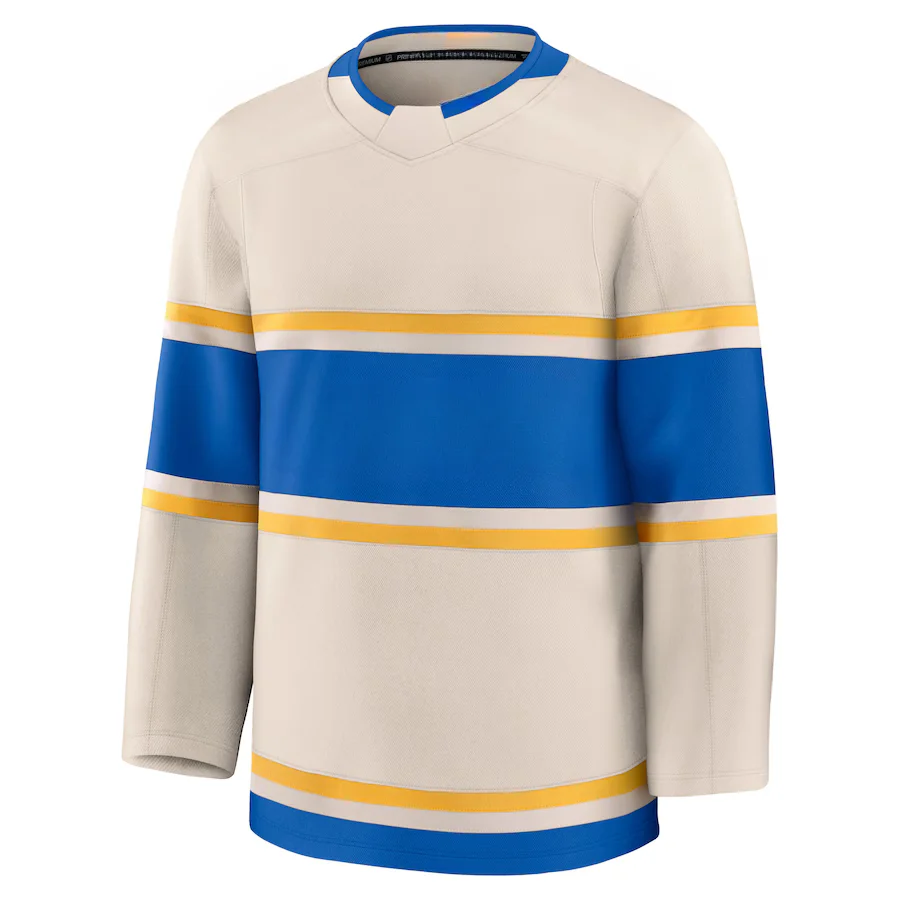 Custom 2025 Stitched Robert Thomas Jordan Binnington Jordan Kyrou Colton Parayko Brayden Schenn Cream Winter Classic Jersey