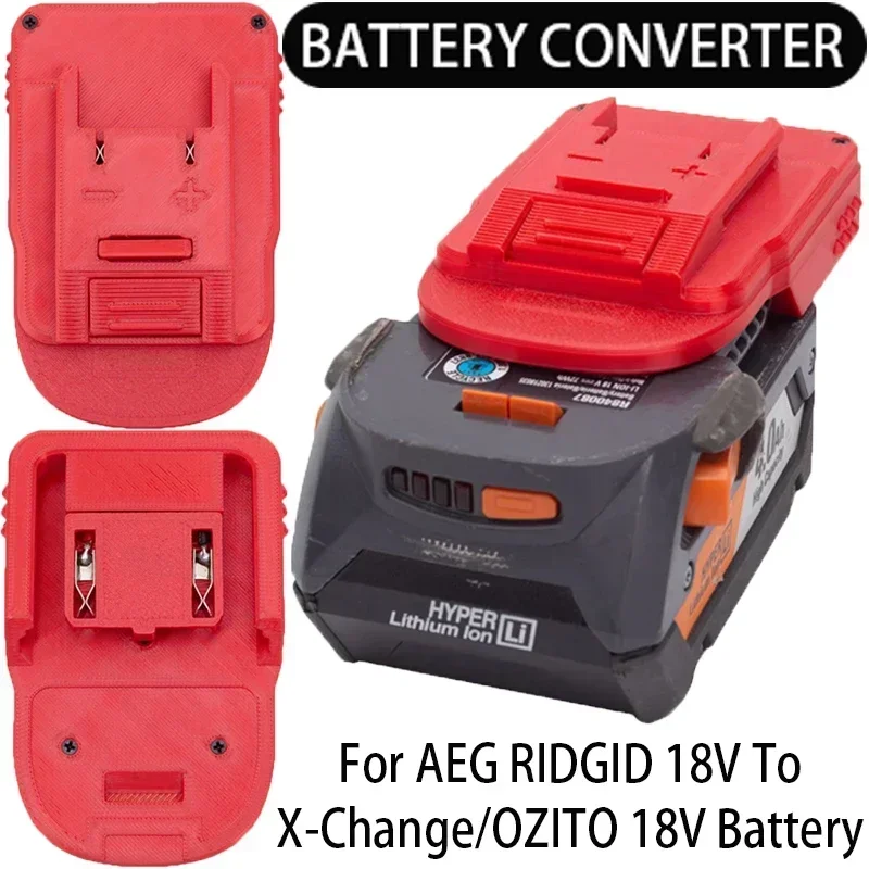 Conversor de Bateria para Baterias de Íon-lítio Aeg Ridgid 18v para X-change Ozito 18v Li-ion Tool Adaptador de Bateria Acessórios para Ferramentas Elétricas
