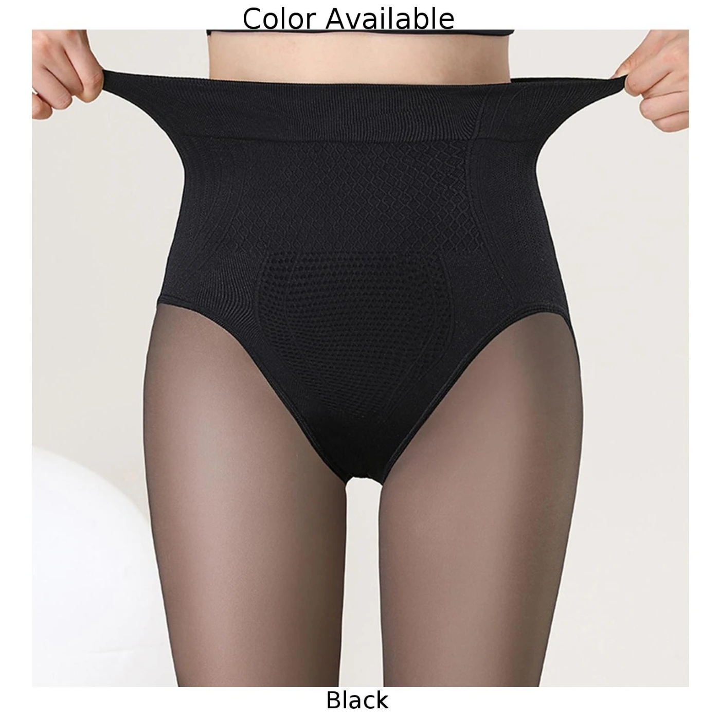 Black Silk Transparent Pantyhose Autumn And Winter Velvet Thickened High-waisted Hip Lift Sexy