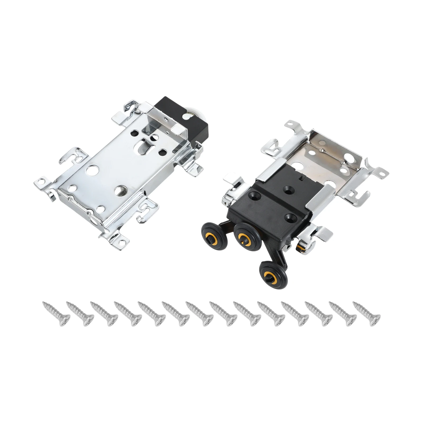 Sliding Door Pulley Wheel with Screws Solid Nylon Metal Large Wardrobe Upper/Lower Roller Smoothly Moving Easy Install No-noise