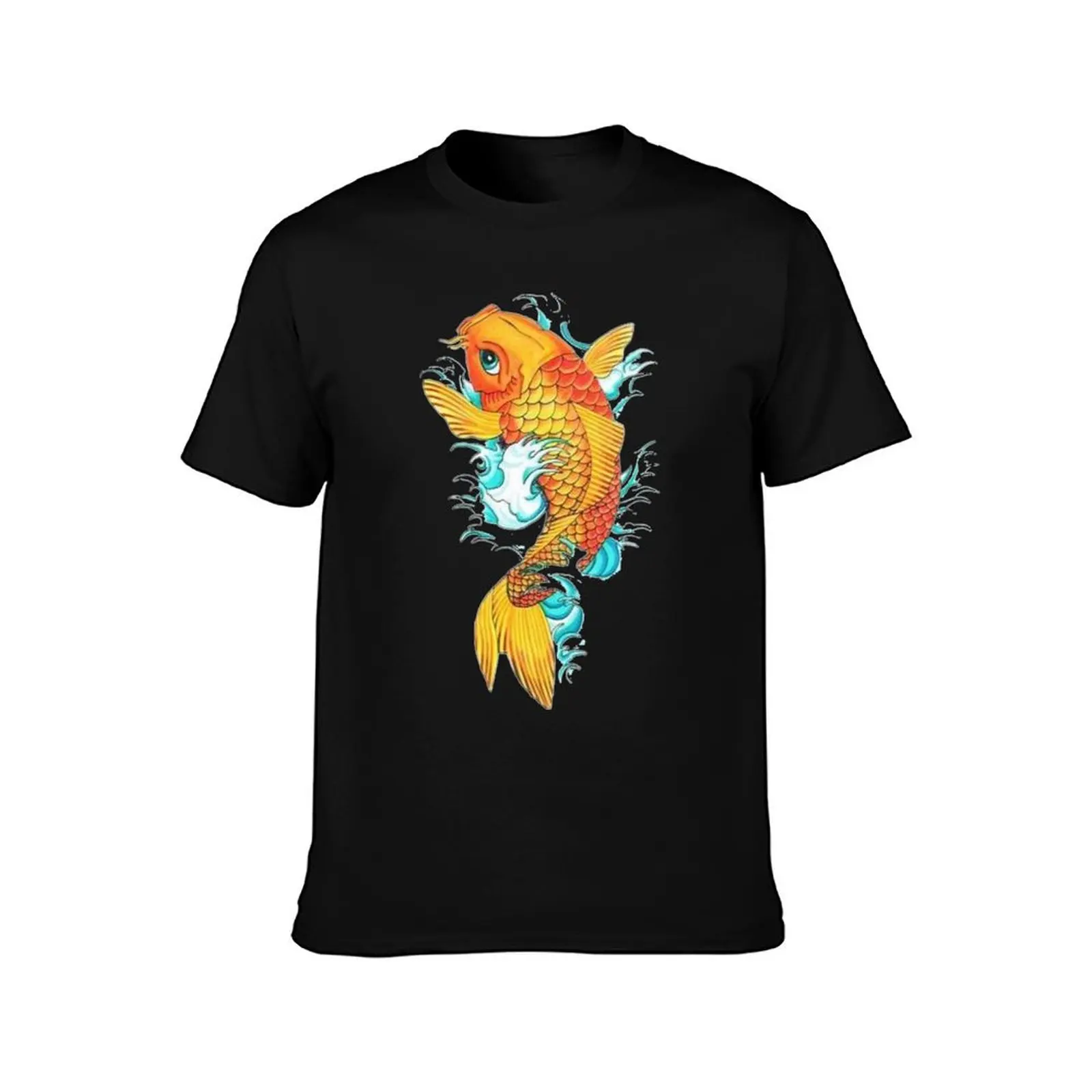 Koi fish T-Shirt summer top vintage clothes compression shirt men