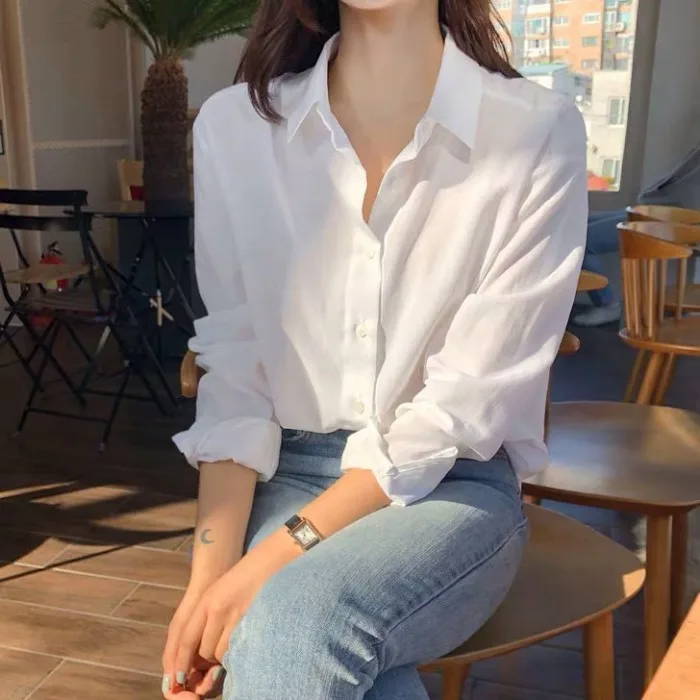 

Women's Long Sleeve Loose Shirt Autumn Winter plus Size Inner Wear Base Layer Maturity Korean Version Draped Feel Top