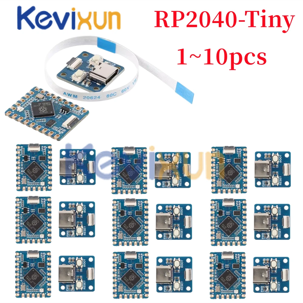 

RP2040-Tiny RP2040 ZERO Raspberry Pi PICO Модуль платы разработки чип USB Type C Интерфейс 264KB SRAM 2 Мб флэш-памяти для Arduino